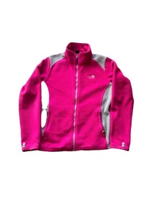 The North Face TNF Womens Full Zip Pink / Gray Denali Fleece Sweater Size Large - Picture 1 of 7