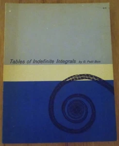 TABLES OF INDEFINITE INTEGRALS by G Petit Bois 1964  VINTAGE DOVER PB - Bild 1 von 9
