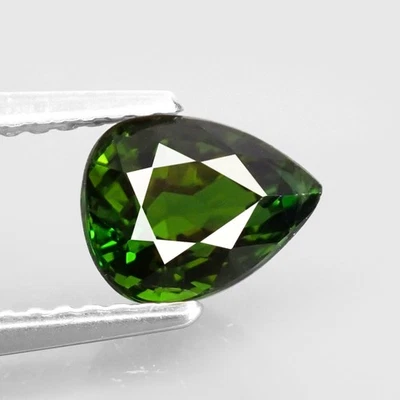 1.21ct.CHROME GREEN DIOPSIDE NATURAL GEMSTONE PEAR SHAPE TOP CLEAN - Image 1 of 4