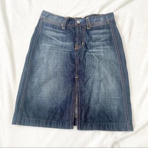 7 for all mankind Jean pencil skirt blue denim size 25 7FAM made in USA  - Picture 1 of 6