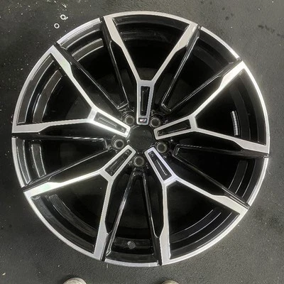 Rear BMW Polished Black M4 M3 OEM Wheel 20” 2021-2024 Factory Rim 86605A - Image 1 of 4