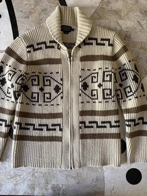 Pendleton Westerly Big Lebowski Cowichan Zip Wool Dude Sweater Cardigan S - Image 1 of 4