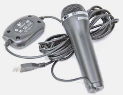 Konami Logitech USB Microphone - ICES-003 - Playstation - Xbox - Wii - Tested - Image 1 of 4