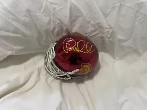 USC Trojan PETE CARROLL Firmato Mini Casco PROVA - Foto 1 di 2