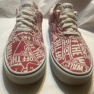 Vans Off The Wall Logo Skate/Casual Shoes - Red & White - man’s size 12 - Picture 1 of 5