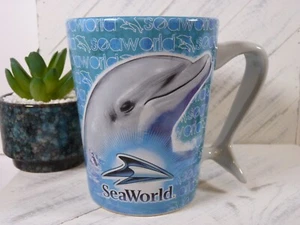 Sea World Dolphin Tail Handle Coffee Mug/Cup 16oz Souvenir - L5 - Picture 1 of 8
