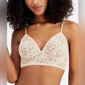 INC International Concepts Women's Lace Bralette, Almond Latte, XL, NWT $24.99 - Picture 1 of 4