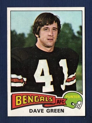 1975 Topps Dave Green #394 Cincinnati Bengals NM+ - Image 1 of 2