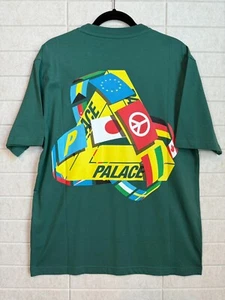 Palace Skateboards Tri-Flags Tee T-Shirt Large Green Triferg - Picture 1 of 3