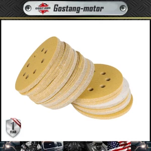 100 Pack 5 Inch 8-Hole 100 Grit Hook-and-Loop Sanding Disc Sander Paper New - Picture 1 of 21