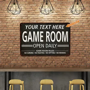 Personalized Game Room Sign Family Room Decor Rec Arcade Card Gamer 108122002064 - Picture 1 of 7