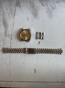 Sandoz Men’s ‘Datejust’ Style Watch, Automatic Swiss ETA, Cyclops, Gold/Silver - Picture 1 of 12