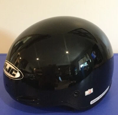 HJC Motorcycle Helmet Half Open Face Adult Black CS-2N - Image 1 of 4