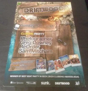 DRIFTWOOD BOAT PARTY 13/09/15 @ SAN ANTONIO 2015 IBIZA CLUB POSTERS - DJ TRANCE - Picture 1 of 1