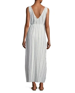 NWT $195 ONIA Grace Stripe Cotton Cover-Up Maxi Dress - Picture 1 of 8
