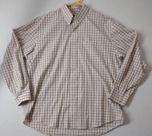 Izod Shirt Mens XL Yellow Check Button Ddoen Long Sleeve Cotton Pocket Casual - Picture 1 of 8