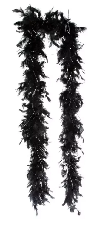 Boa Mascarada Negra y Plata 6 Pies Nueva Foto 1 de 1