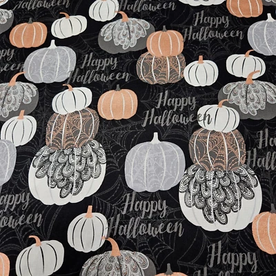 34" Potions & Spells Quilting Treasures Halloween Metallic Copper Pumpkin - Image 1 of 3