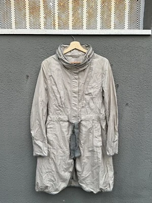 Chaqueta de Seda Brunello Cucinelli Abrigo Wind Trench Gris Con Capucha Para Mujer Talla 48 Foto 1 de 4