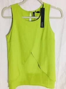 NWT Ravel Women Lime Green Sleeveless Blouse Petite Small - Picture 1 of 5