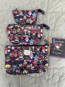 Neu mit Etikett Tokidoki x Hello Kitty x JuJuBe Roller Disco Dreaming All Set Erde Leder - Bild 1 von 2