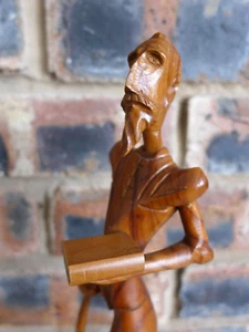 Vintage Wooden Hand carved Don Quixote Home Cottage Made In Spain Collector - Picture 1 of 6