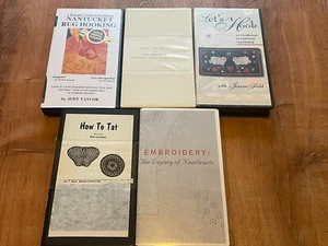 LOT x 5 VHS How To Tat Embroidery Hooked Run Making x 3 Nantucket Traditional - Picture 1 of 8