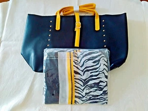 Moderne große Damen-Shopper-Tasche mit passendem Halstuch - Neu - Bild 1 von 3