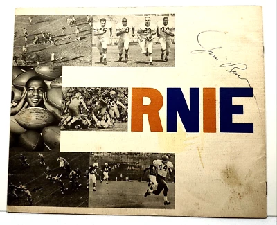 1962 Jim Brown Firmado Elmira Salutes Ernie Davis Programa Universidad de Syracuse Foto 1 de 4