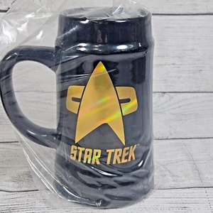 2016 Star Trek The Next Generation 25 oz. CBS Ceramic Stein Black Just Funky HTF - Picture 1 of 5