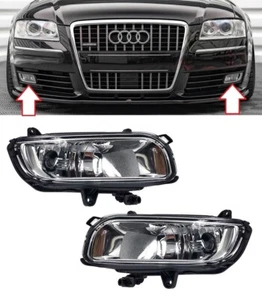 PAIR / SET LEFT - RIGHT FRONT LOWER FOG LIGHT LAMPS FITS AUDI A8 2008-2010 - Picture 1 of 10