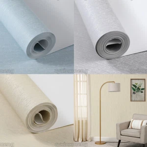 3D Effect Striped Wall Paper Mix Plain Thick Textured Home Livingroom Wallpaper - Picture 1 of 36