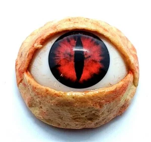 Halloween Prop Realistic Life Size Eye DOT third eye, masks, JEWELRY Snake Red - Picture 1 of 3