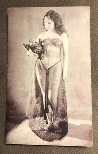 1920s Postcard Woman In See Through Dress Holding Flowers C24 - Picture 1 of 2