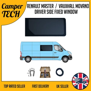 Vauxhall Movano 2010 - 2021 DRIVER FIXED Window with Bonding Kit and U TRIM - Picture 1 of 2