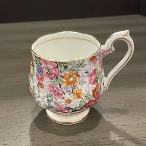 Royal Albert Bone China Miniature Pink, Purple, Orange Floral Teacup England - Picture 1 of 7