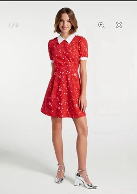 ModCloth NWT One Sweet Day Vitage Inspired Shirtdress - Red - Size 12 - Image 1 of 4