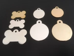 High Quality Engraved 925-Silver / 24-CARAT Gold Plated Pet / Cat / Dog / ID Tag - Picture 1 of 5