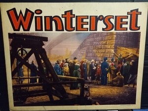 Lobby Card 1936 WINTERSET Burgess Meredith film debut woos crowd Sacco Vanzetti