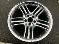1 X Genuine OEM BMW 19X9 Front style 89 chrome wheel in fair used condition 6/10