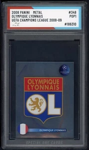 2008 PANINI METAL OLYMPIQUE LYONNAIS UCL 2008-09 #349 SOC POP1 AUTHENTICATED - Picture 1 of 2
