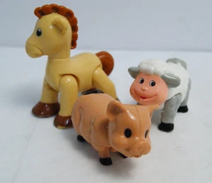 Fisher Price Click Clack Animali: Pecora, Mucca, Pony/Cavallo Giocattoli Posabili LEGGI - Foto 1 di 12