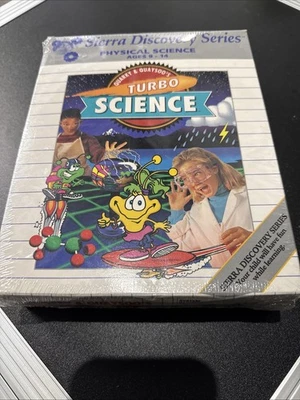 Vintage 1993 Sierra Discovery Series Quarky & Quaysoo’s Turbo Science For PC NEW - Image 1 of 3