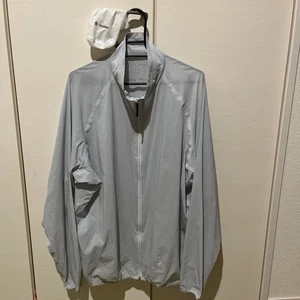 GOLDWIN Zip Up Floating Wind Shell Jacket L White Gray PERTEX Lightweight Outdoo - Picture 1 of 3