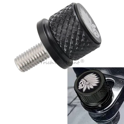 Tornillo de perno de asiento de aluminio estilo cabeza de calavera para Indian Chief Roadmaster Scout 14+ Foto 1 de 4