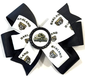 Hermoso lazo de pelo inspirado en Oakland Golden Grizzlies para niñas. - Imagen 1 de 3