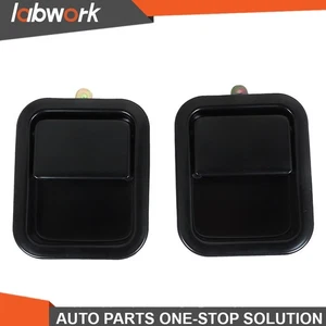 Labwork Door Handle For Jeep Wrangler YJ TJ 1991-2006 Black Plastic Pair Outside - Picture 1 of 12