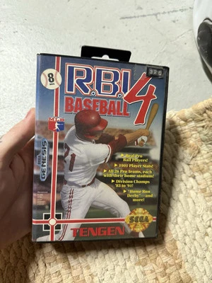 RBI Baseball 4 Sega Genesis Rare Complete In Box CIB Video Game  - Image 1 of 4
