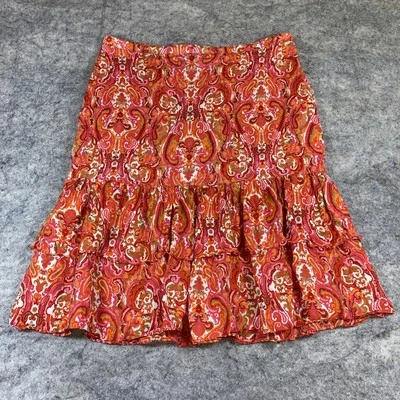 Tommy Hilfiger Falda Mujer’s 20 Rosa Paisley tiro medio Cottagecore Años 90 Y2K Boho Foto 1 de 4