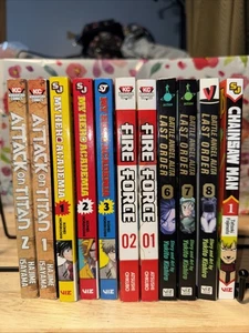 Mixed Lot of 11 Manga Novels Books Vg Condition - Picture 1 of 6